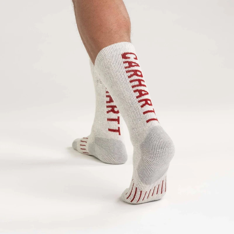 Midweight Synthetic-Wool Blend Logo Crew Sock 2-Pack