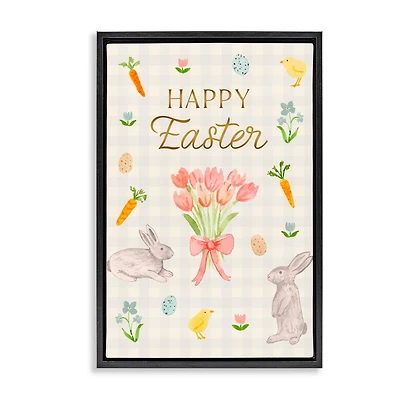 Stupell Industries Happy Easter Soft Spring Compilation Floating Frame Wall Art
