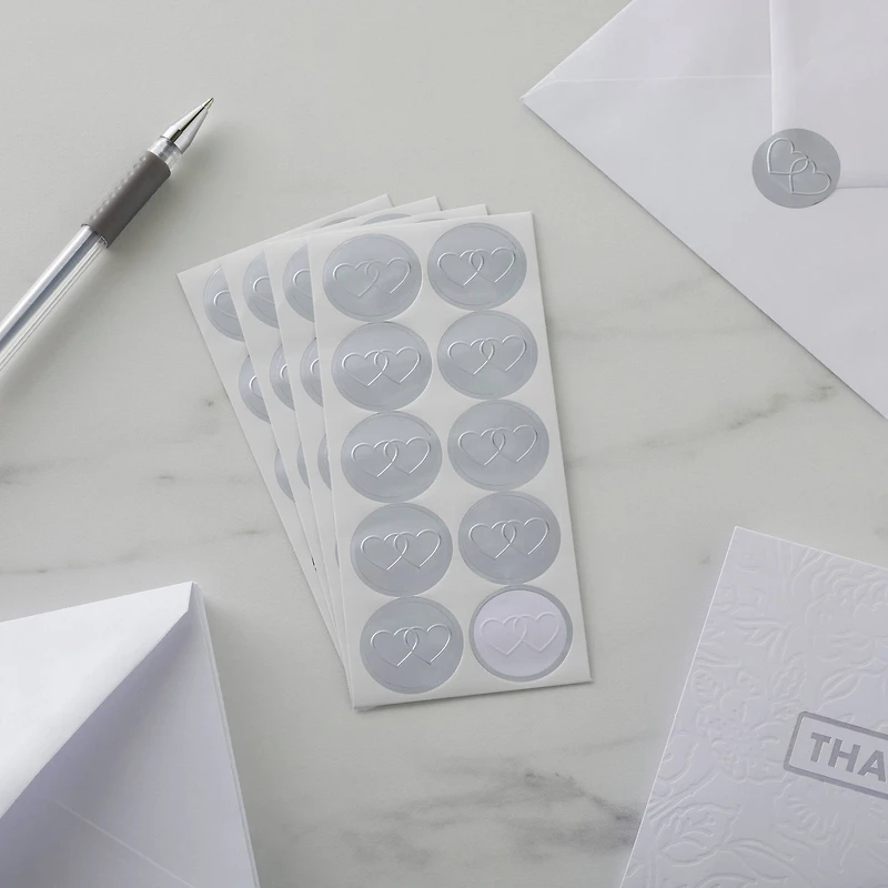 Silver Hearts Envelope Seals by Recollections™