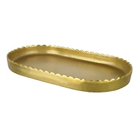 15" Gold Metal Oval Tray by Ashland®