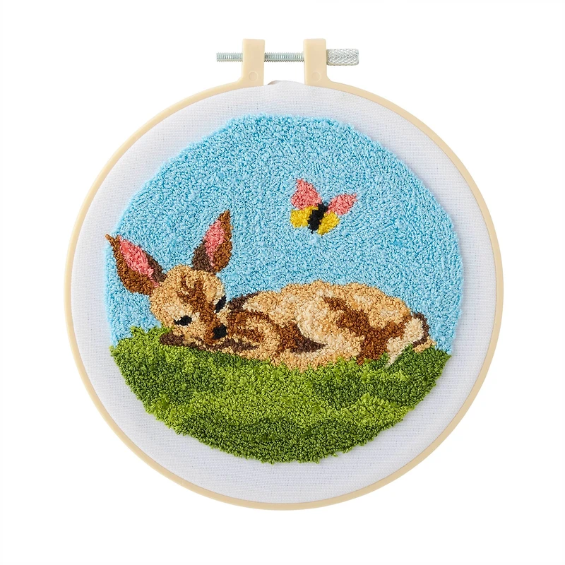 Spring 6" Sleeping Fawn Needle Punch Kit by Loops & Threads