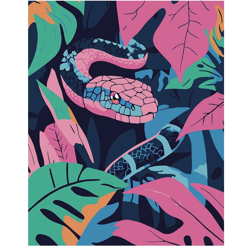 Pink Jungle Animals Paint Marker-by-Number Kit by Artist's Loft®