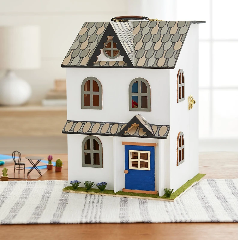 6 Pack: 13" Wood 2-Story Dollhouse by Make Market®