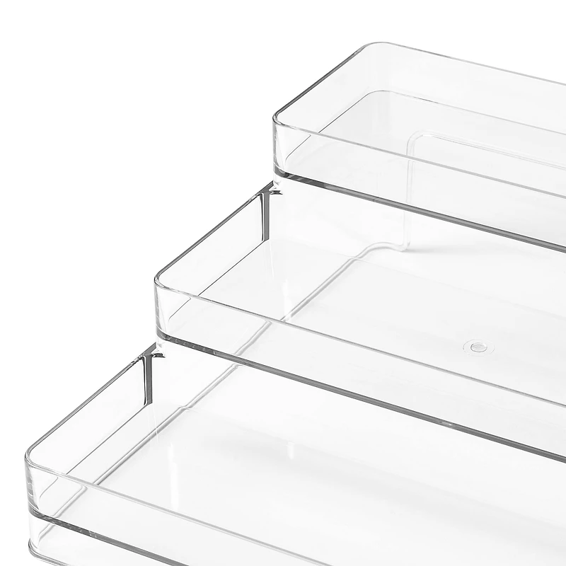 12 Pack: Clear 3-Tier Storage Shelf Organizer by Simply Tidy®
