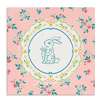 Stupell Industries Whimsical Spring Bunny Canvas Wall Art