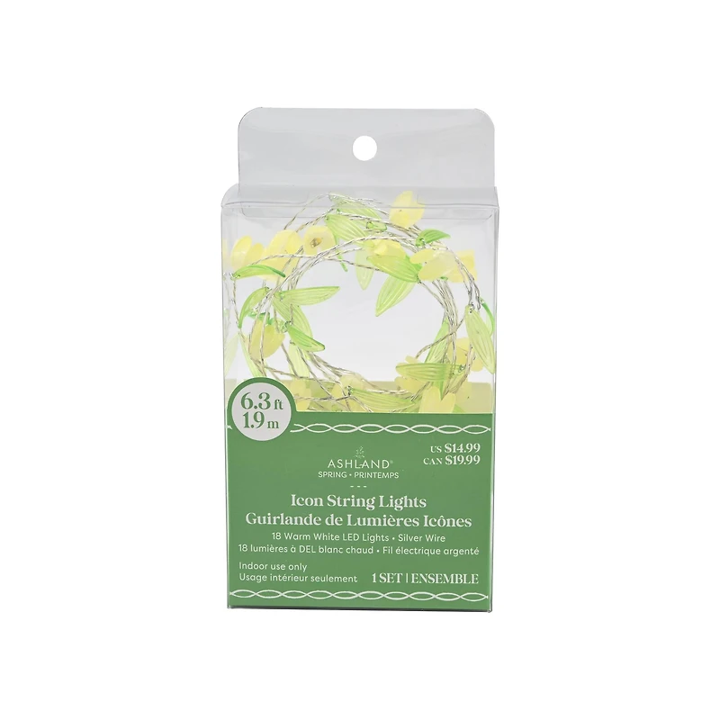 18ct. White Flowers LED String Lights by Ashland®