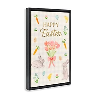 Stupell Industries Happy Easter Soft Spring Compilation Floating Frame Wall Art
