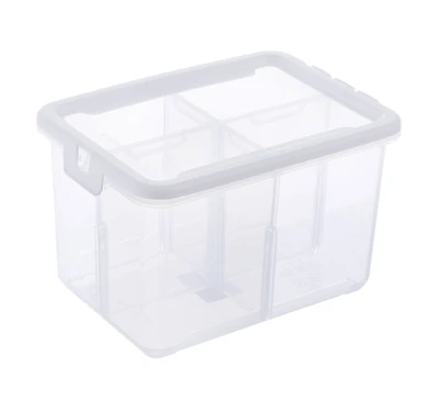 Ezy Storage Tall 4-Compartment Storage Box