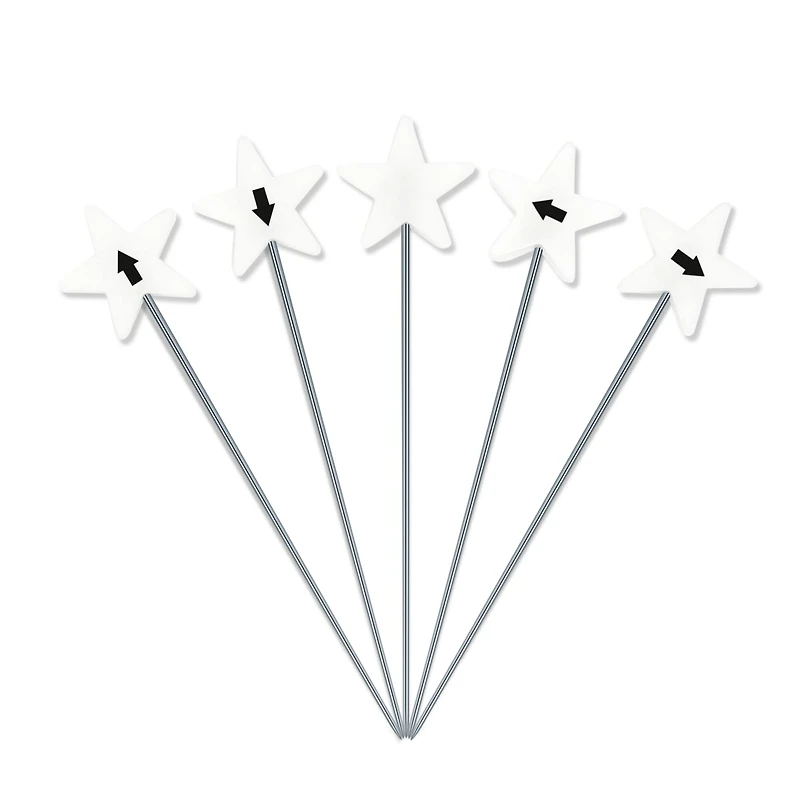 Dritz® White Star Flat Head Pins With Numbers & Directional Arrows, 115ct.