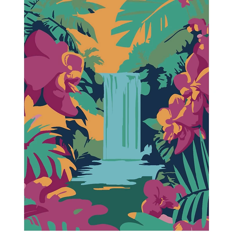 Pink Jungle Floral Paint Marker-by-Number Kit by Artist's Loft®