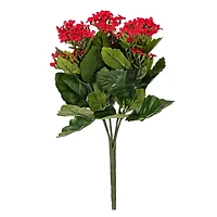  17.25" Red Artificial Kalanchoe Bush