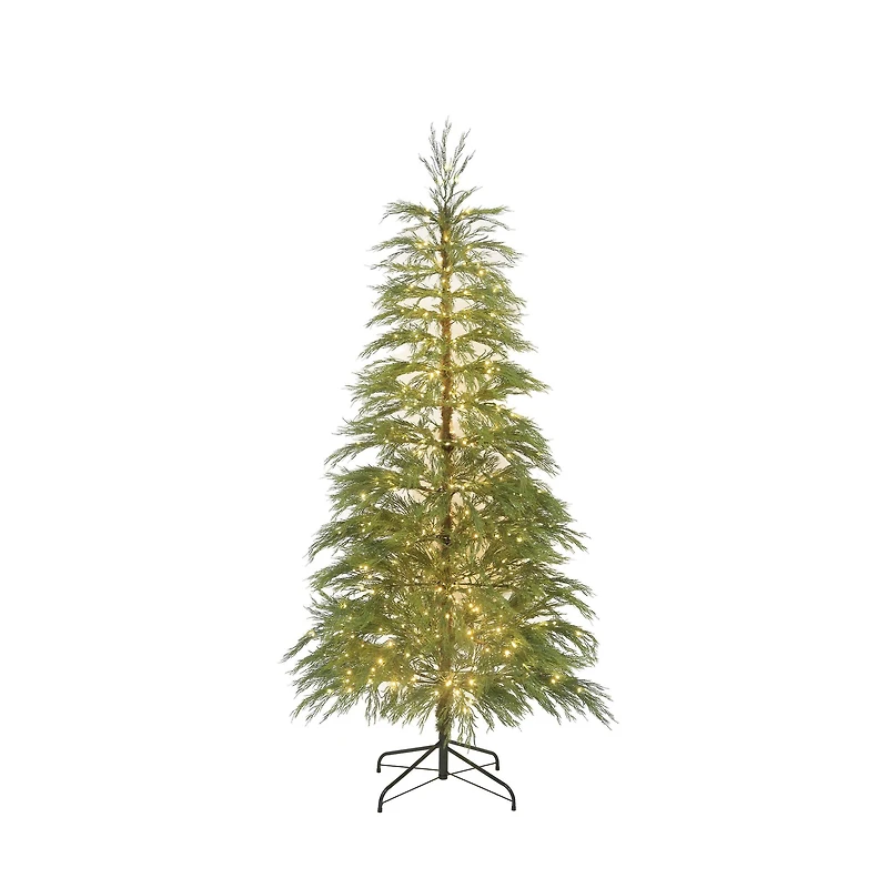 7ft. Pre-Lit Alpine Artificial Christmas Tree, Warm White LED Lights by Ashland®