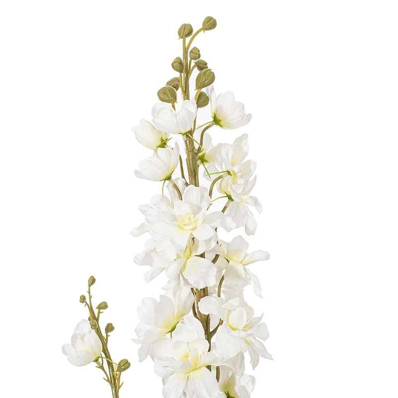 33" White Delphinium Style Larkspur Artificial Sprays, 3ct.
