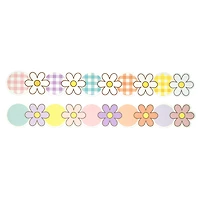 Class Rules! 2.4" x 18" Flower & Gingham Borders, 12ct. by B2C™