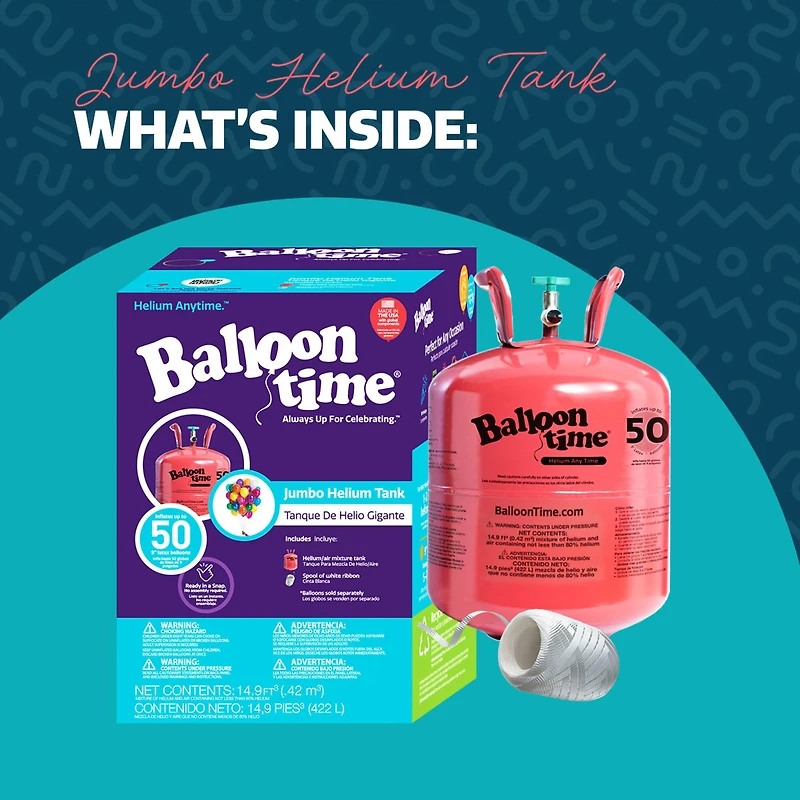 Balloon Time® Jumbo Helium Tank