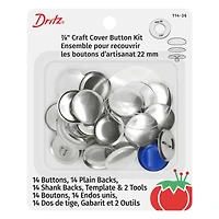 Dritz® Nickel Craft Cover Button Kit