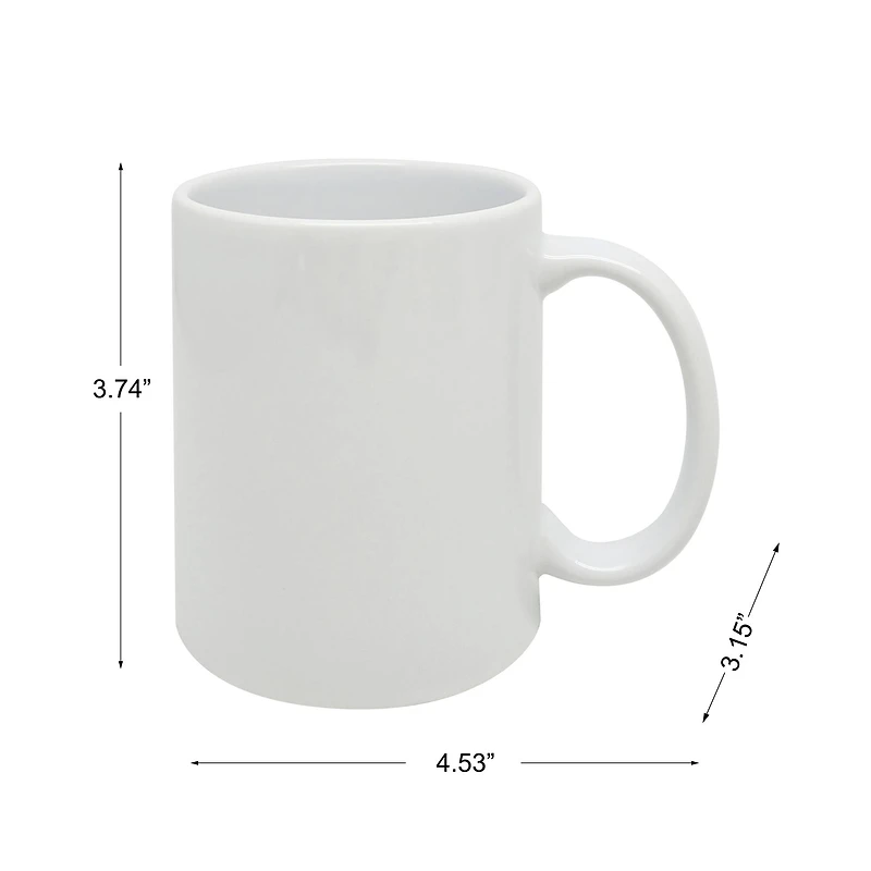 6 Packs: 6 ct. (36 total) 12oz. White Ceramic Sublimation Mugs by Make Market®