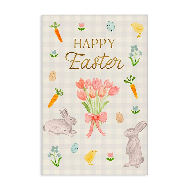 Stupell Industries Happy Easter Soft Spring Compilation Canvas Wall Art