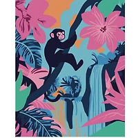 Pink Jungle Animals Paint Marker-by-Number Kit by Artist's Loft®