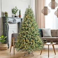 7.5ft. Pre-Lit Jackson Spruce Artificial Christmas Tree, Warm White LED Lights by Ashland®