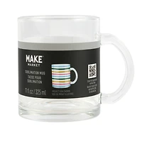 12 Pack: 11oz. Clear Glass Sublimation Mug by Make Market®