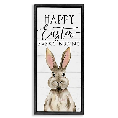 Stupell Industries Happy Easter Every Bunny Floating Frame Wall Art