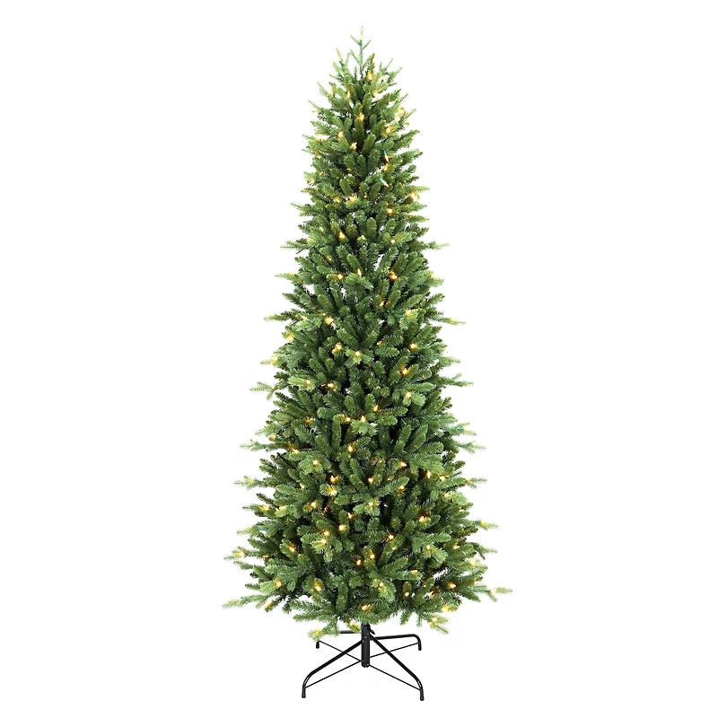 7.5ft. Pre-Lit Glenwood Slim Realistic Artificial Christmas Tree, Warm White LED Lights by Ashland®