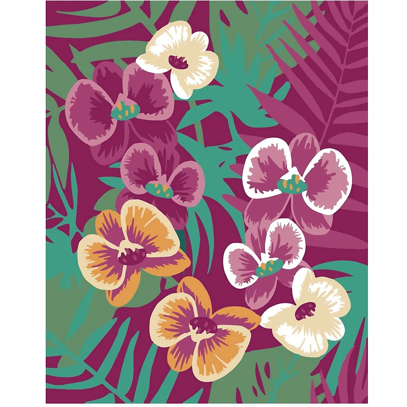 Pink Jungle Floral Paint Marker-by-Number Kit by Artist's Loft®