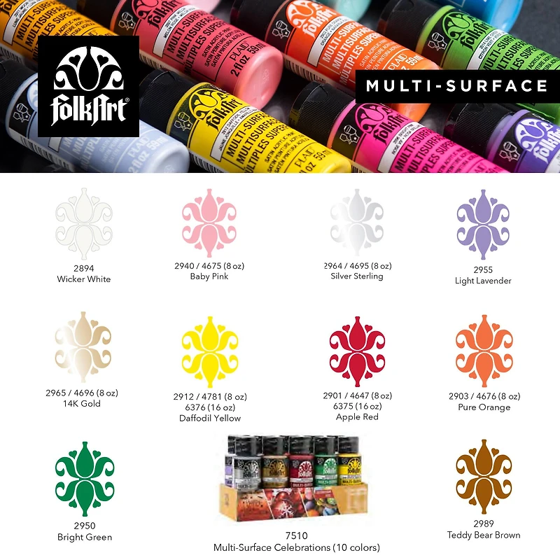 FolkArt® Celebrations Multi-Surface Acrylic Paint