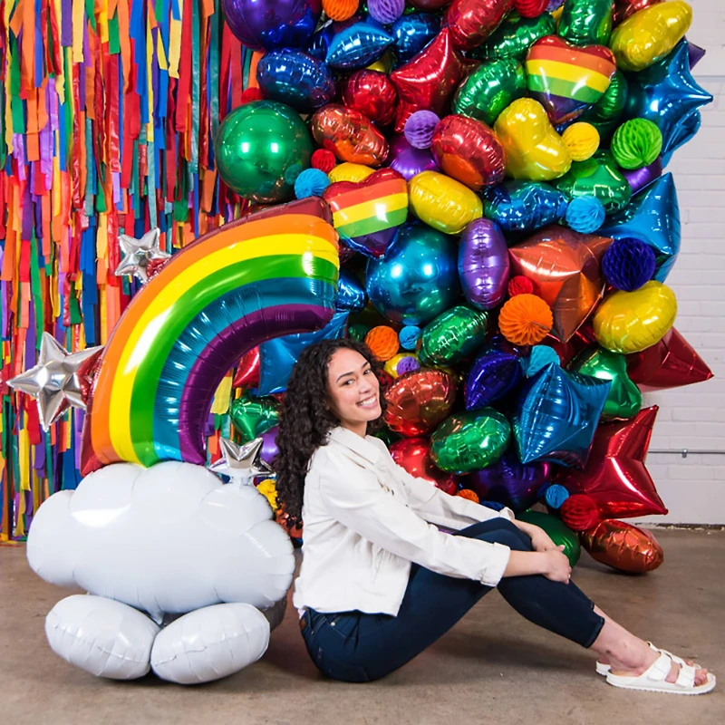 AirLoonz® 52" Rainbow Foil Balloon