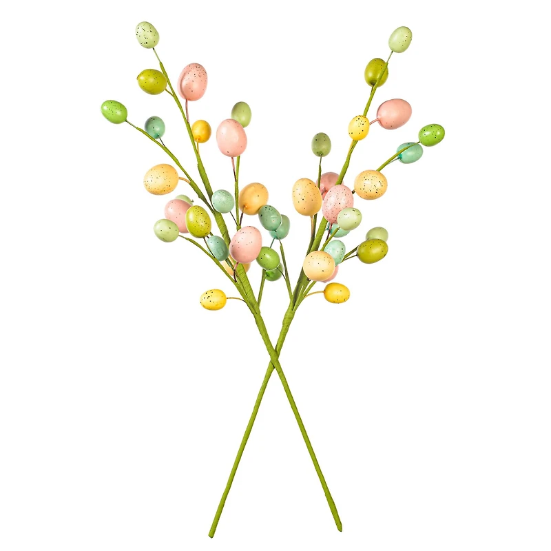 24" Pastel Artificial Easter Egg Sprays, 2ct.