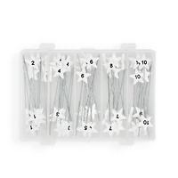 Dritz® White Star Flat Head Pins With Numbers & Directional Arrows, 115ct.