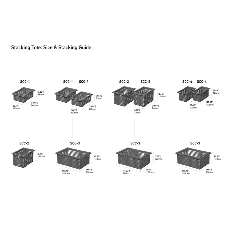 Like-it Small Gray Stacking Tote