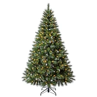 7.5ft. Pre-Lit Rutherford Pine Artificial Christmas Tree, Warm White LED Lights by Ashland®