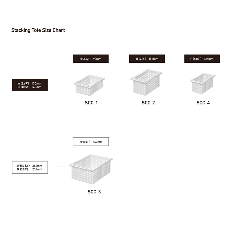 Like-it White Stacking Tote