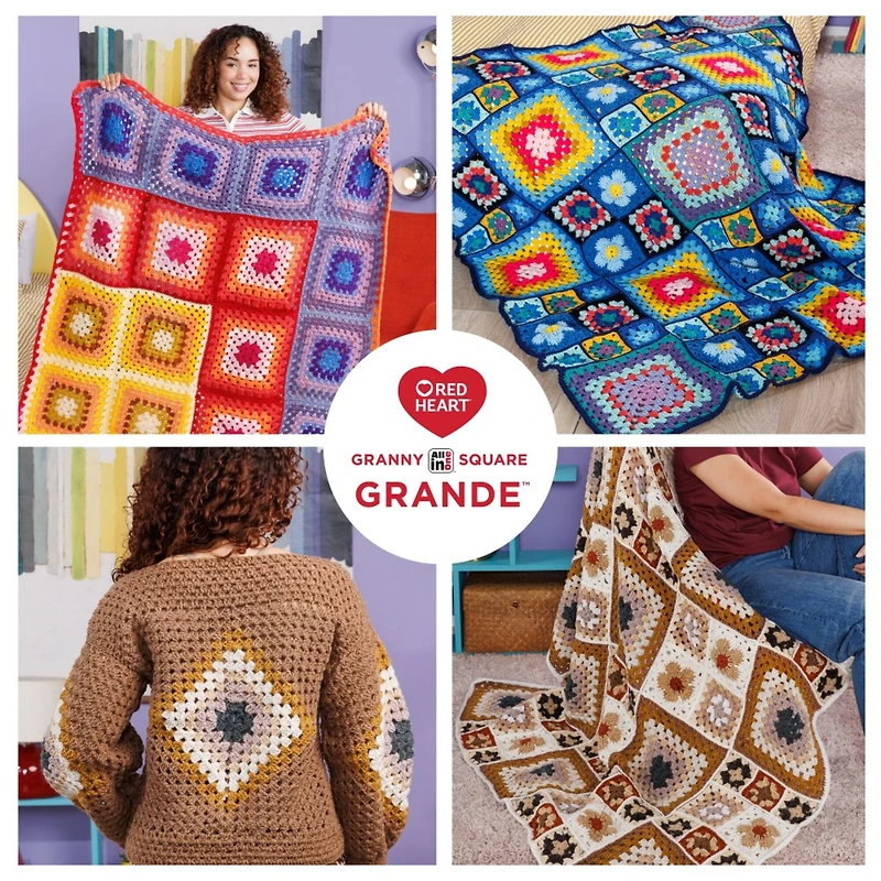 3 Pack Red Heart® All in One™ Granny Square Grande™ Yarn