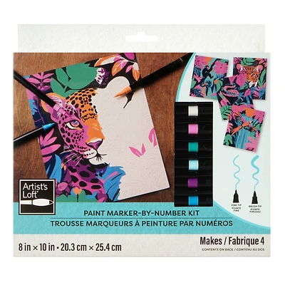 Pink Jungle Animals Paint Marker-by-Number Kit by Artist's Loft®