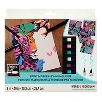 Pink Jungle Animals Paint Marker-by-Number Kit by Artist's Loft®