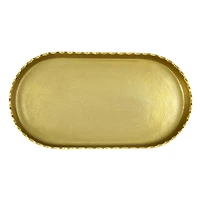 15" Gold Metal Oval Tray by Ashland®