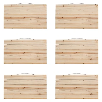 6 Pack: 26" Wood Pallet Rectangle Plaque by Make Market®