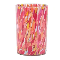 Painted Glass Candle Holder Set