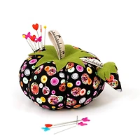Dritz 4" Black Button Print Tomato Pin Cushion