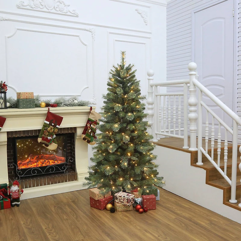 6ft. Pre-Lit Sierra Spruce Artificial Christmas Tree, Warm White LED Lights by Ashland®