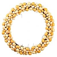 24" Orange & Ivory Artificial Easter Eggs Wreath