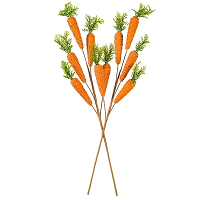 26" Artificial Orange Carrot Spray, 2ct.