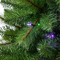 7ft. Pre-Lit Hudson Pine Artificial Christmas Tree, LumaDazzle™ Color Changing Twinkle LED Lights