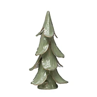 Hello Honey® 15.5" Mint Reactive Glaze Finish Handmade Stoneware Tree