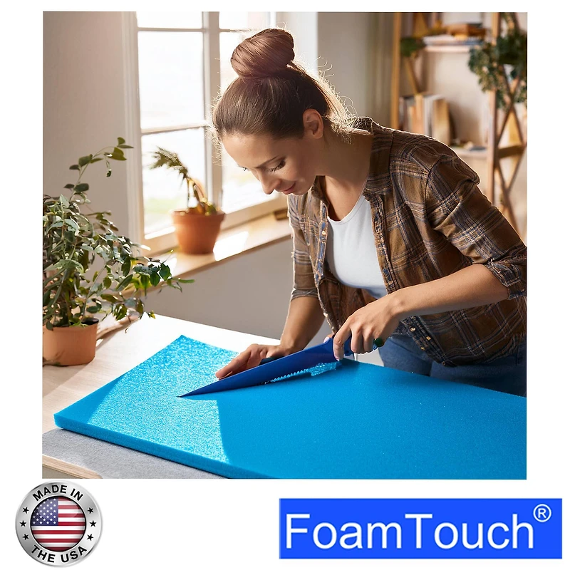 FoamTouch® 1" x 18" x 18" High Density Upholstery Foam