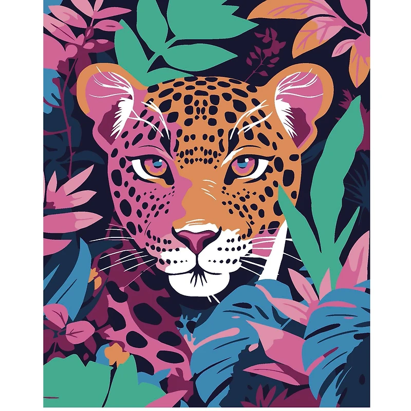Pink Jungle Animals Paint Marker-by-Number Kit by Artist's Loft®
