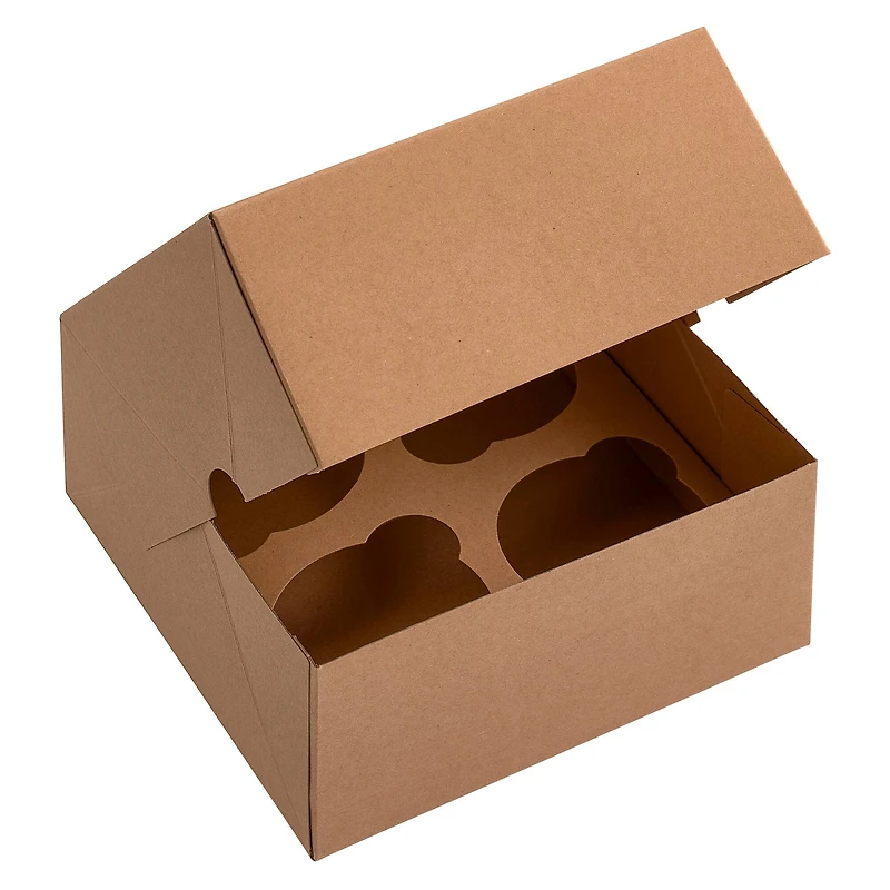 Kraft Cupcake Boxes by Makery®, 3ct.